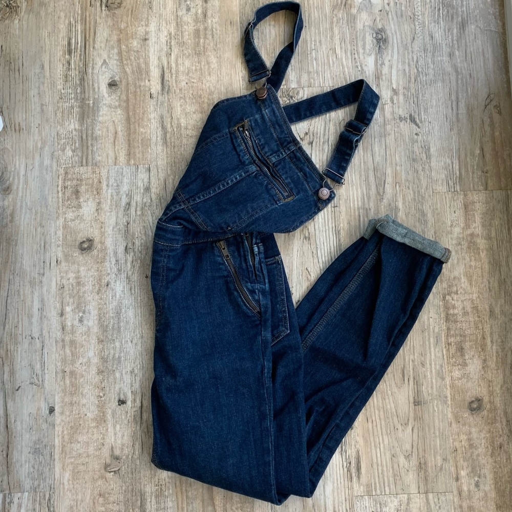 Free People Denim Overalls in Medium Wash